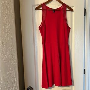 H&M Red Sheath Mini Dress with Halter Neckline for Cocktail